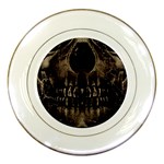 Skull Poster Background Porcelain Display Plate