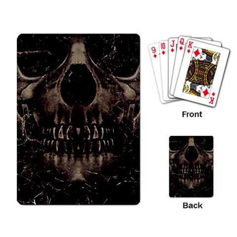 Skull Poster Background Playing Cards Single Design from ArtsNow.com Back