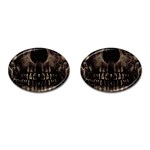 Skull Poster Background Cufflinks (Oval)