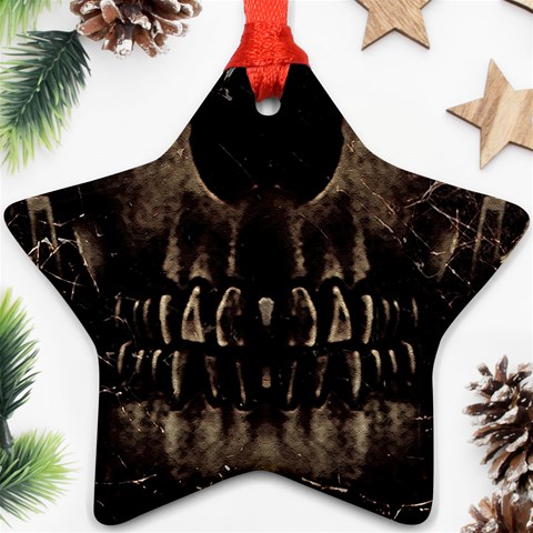 Skull Poster Background Star Ornament (Two Sides) from ArtsNow.com Front