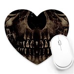 Skull Poster Background Mouse Pad (Heart)