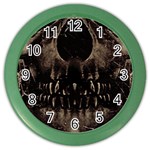 Skull Poster Background Wall Clock (Color)