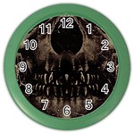 Skull Poster Background Wall Clock (Color)