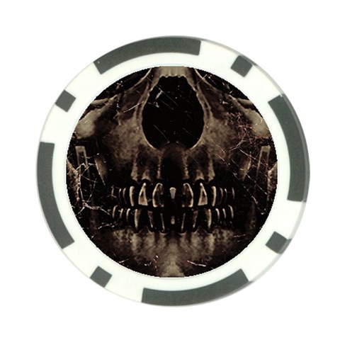 Skull Poster Background Poker Chip from ArtsNow.com Front