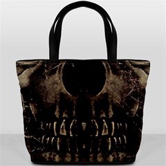 Skull Poster Background Bucket Handbag from ArtsNow.com Front