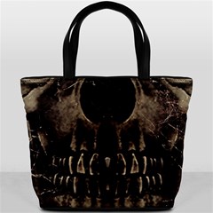 Skull Poster Background Bucket Handbag from ArtsNow.com Front