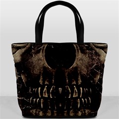 Skull Poster Background Bucket Handbag from ArtsNow.com Back