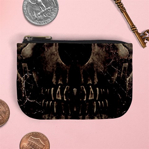 Skull Poster Background Coin Change Purse from ArtsNow.com Front