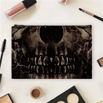 Skull Poster Background Cosmetic Bag (Large)