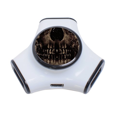Skull Poster Background 3 Port USB Hub from ArtsNow.com Front