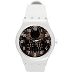 Skull Poster Background Plastic Sport Watch (Medium)