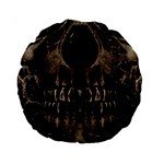 Skull Poster Background 15  Premium Round Cushion 