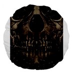 Skull Poster Background 18  Premium Round Cushion 