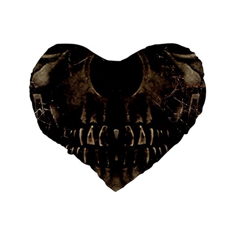 Skull Poster Background 16  Premium Heart Shape Cushion  from ArtsNow.com Back