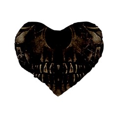 Skull Poster Background 16  Premium Heart Shape Cushion  from ArtsNow.com Back