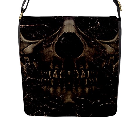 Skull Poster Background Flap Closure Messenger Bag (Large) from ArtsNow.com Front