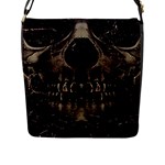 Skull Poster Background Flap Closure Messenger Bag (Large)