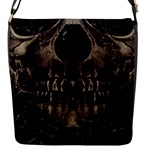 Skull Poster Background Flap Closure Messenger Bag (Small)