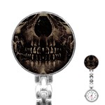 Skull Poster Background Stainless Steel Nurses Watch