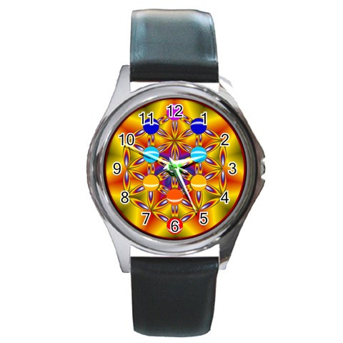 Life Tree Round Metal Watch from ArtsNow.com Front