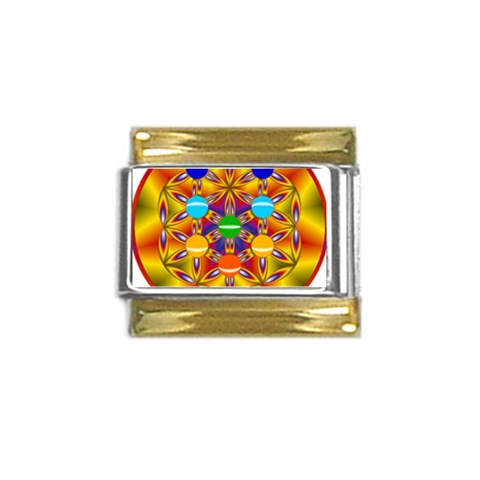 Life Tree Gold Trim Italian Charm (9mm) from ArtsNow.com Front