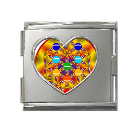 Life Tree Mega Link Heart Italian Charm (18mm) from ArtsNow.com Front