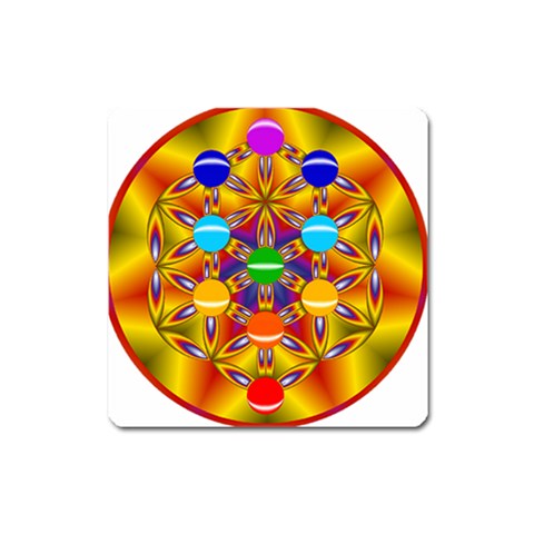 Life Tree Magnet (Square) from ArtsNow.com Front