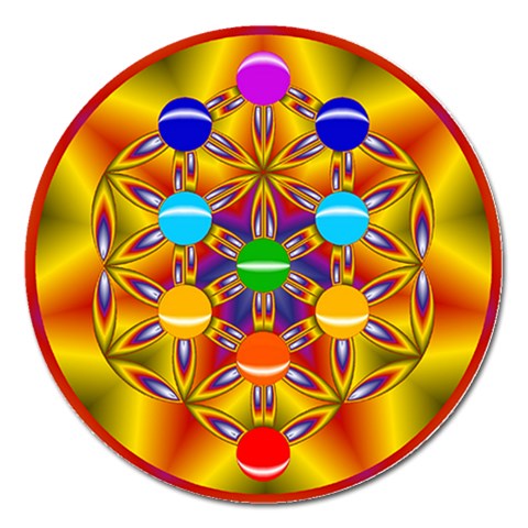 Life Tree Magnet 5  (Round) from ArtsNow.com Front