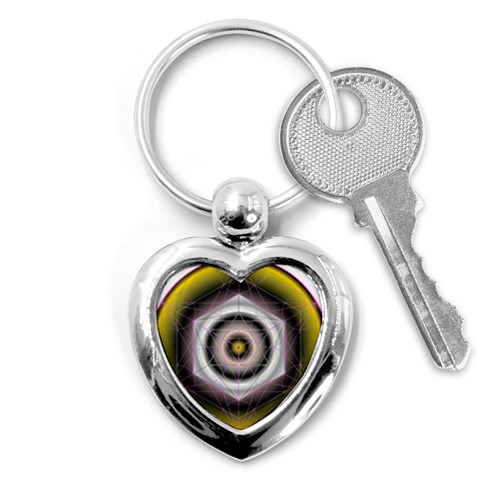 Metatrons Cube Key Chain (Heart) from ArtsNow.com Front