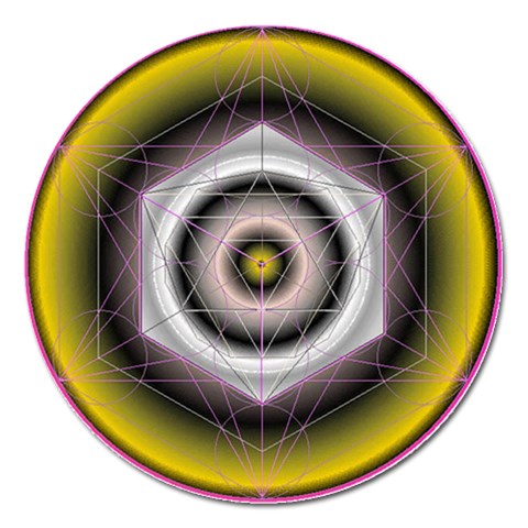 Metatrons Cube Magnet 5  (Round) from ArtsNow.com Front