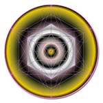 Metatrons Cube Magnet 5  (Round)