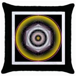 Metatrons Cube Throw Pillow Case (Black)