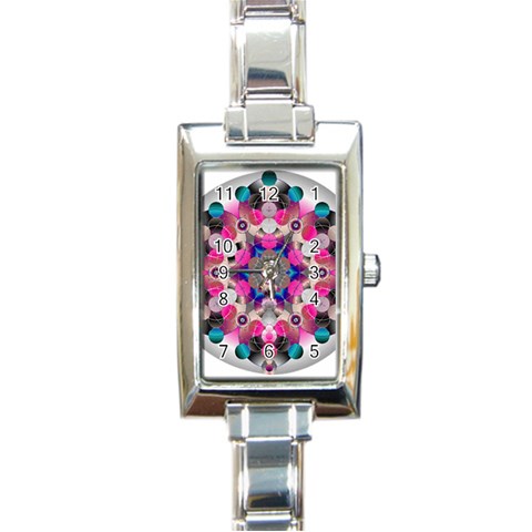 Music Harmonics Rectangular Italian Charm Watch from ArtsNow.com Front