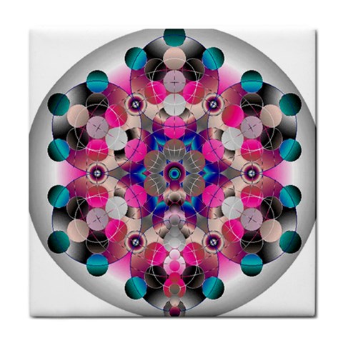 Music Harmonics Tile Coaster from ArtsNow.com Front