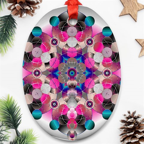 Music Harmonics Ornament (Oval) from ArtsNow.com Front