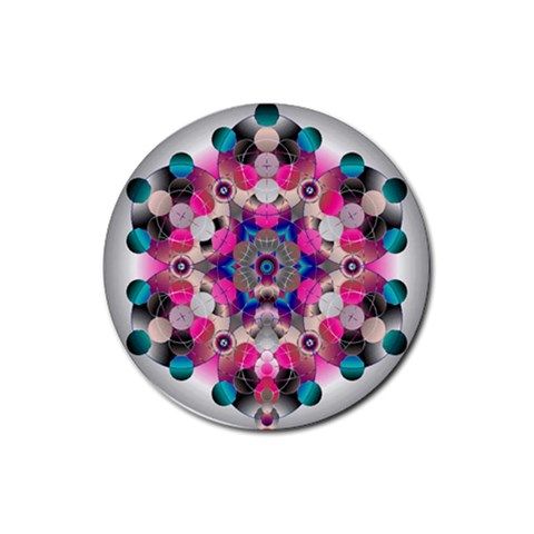 Music Harmonics Rubber Round Coaster (4 pack) from ArtsNow.com Front