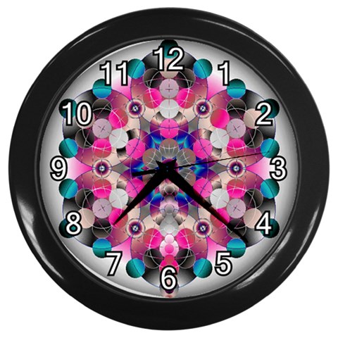 Music Harmonics Wall Clock (Black) from ArtsNow.com Front
