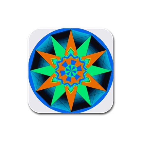 Polarity Rubber Square Coaster (4 pack) from ArtsNow.com Front