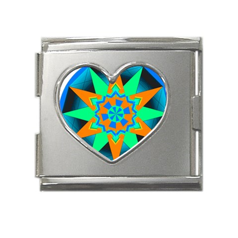 Polarity Mega Link Heart Italian Charm (18mm) from ArtsNow.com Front