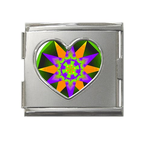 Polarity Mega Link Heart Italian Charm (18mm) from ArtsNow.com Front