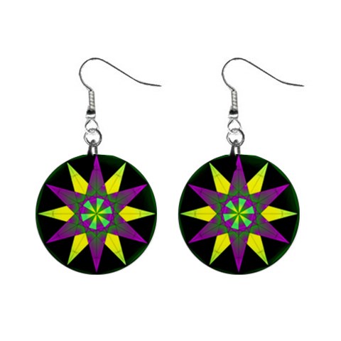 Polarity 1  Button Earrings from ArtsNow.com Front