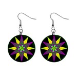 Polarity 1  Button Earrings