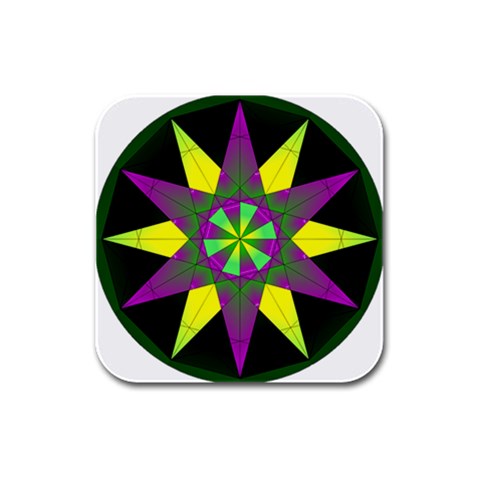 Polarity Rubber Square Coaster (4 pack) from ArtsNow.com Front