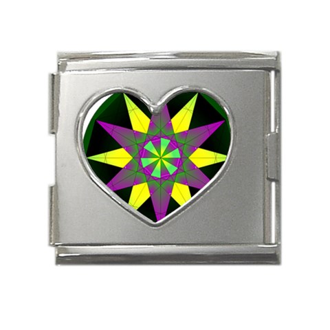 Polarity Mega Link Heart Italian Charm (18mm) from ArtsNow.com Front