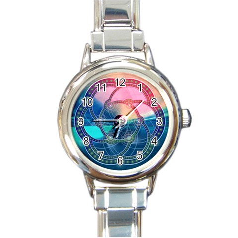 Remembrance Round Italian Charm Watch from ArtsNow.com Front