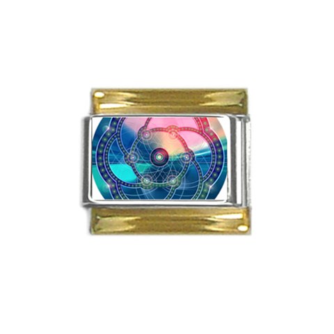 Remembrance Gold Trim Italian Charm (9mm) from ArtsNow.com Front