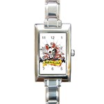 Bad Girls Club Rectangular Italian Charm Watch