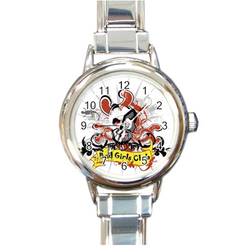 Bad Girls Club Round Italian Charm Watch from ArtsNow.com Front