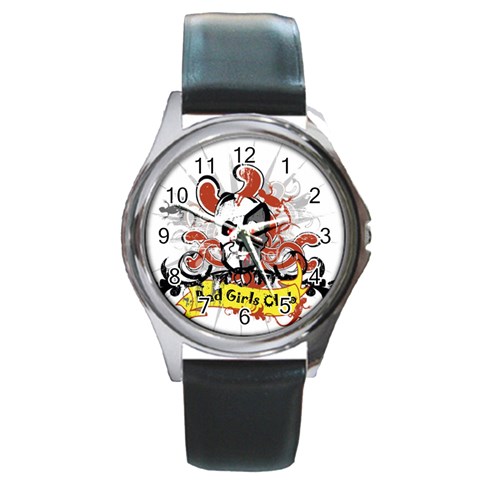 Bad Girls Club Round Metal Watch from ArtsNow.com Front