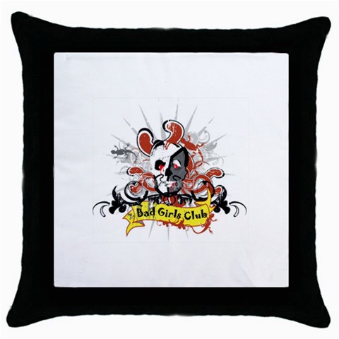 Bad Girls Club Throw Pillow Case (Black) from ArtsNow.com Front
